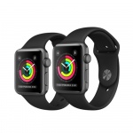 Фото Apple Apple Watch Series 3 (GPS) 38mm Space Gray Aluminum Case with Black Sport Band (MQKV2) 