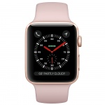 Apple Apple Watch Series 3 (GPS + Cellular) 38mm Gold Aluminum Case with Pink Sand Sport Band (MQJQ2) Фото Apple Apple Watch Series 3 (GPS + Cellular) 38mm Gold Aluminum Case with Pink Sand Sport Band (MQJQ2)