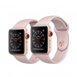 Apple Apple Watch Series 3 (GPS + Cellular) 38mm Gold Aluminum Case with Pink Sand Sport Band (MQJQ2) Фото Apple Apple Watch Series 3 (GPS + Cellular) 38mm Gold Aluminum Case with Pink Sand Sport Band (MQJQ2)
