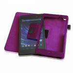 Фото  FINTIE Slim Fit Folio Stand Leather Case Cover Nexus 7 2nd Gen Purple