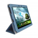 Фото  ISHOPPINGDEALS Leather Folio Cover Case for Asus TF300 Blue