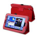 Фото  EFORCITY Leather Case with Stand for Samsung Galaxy Tab 2 7.0 Red